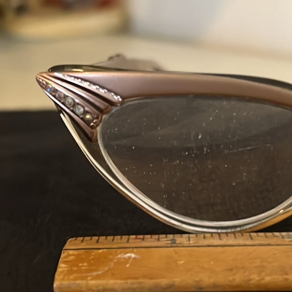 Vintage cat eye USA eyeglasses frames 44-18 5 1/4 - Picture 4 of 8